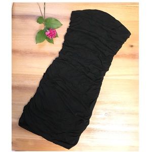 Classic Black bodycon strapless dress Sz Sm